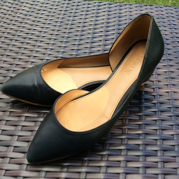 j crew black flats